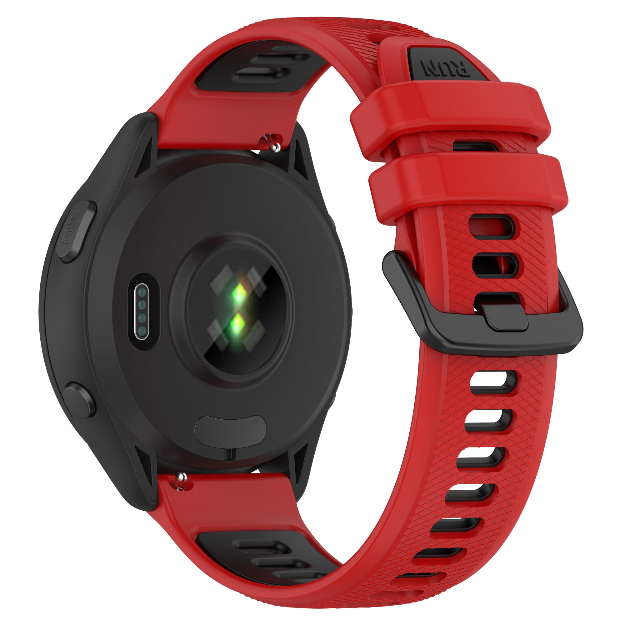 For Garmin Forerunner 265 Dual-Color Silicone Watch Strap Anti-Wear Smart Band Strap For Garmin Forerunner 265 Dual-Color Silicone Watch Strap Anti-Wear Smart Band Strap
